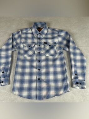 Dixxon Flannel Company Shirt Women’s XS Sky Blue Plaid Lanikai